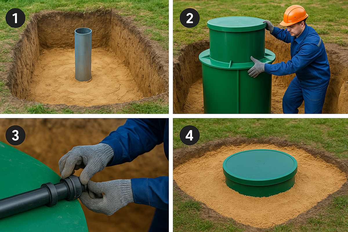 Пошаговые этапы монтажа кессона для скважины своими руками